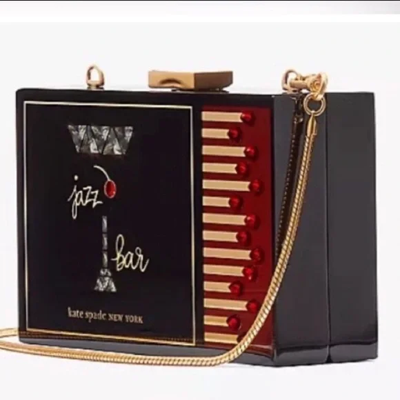 RARE NWT Unopened Kate Spade “Perfect Match” Matchbox Embellished Resin Clutch - Picture 1 of 12